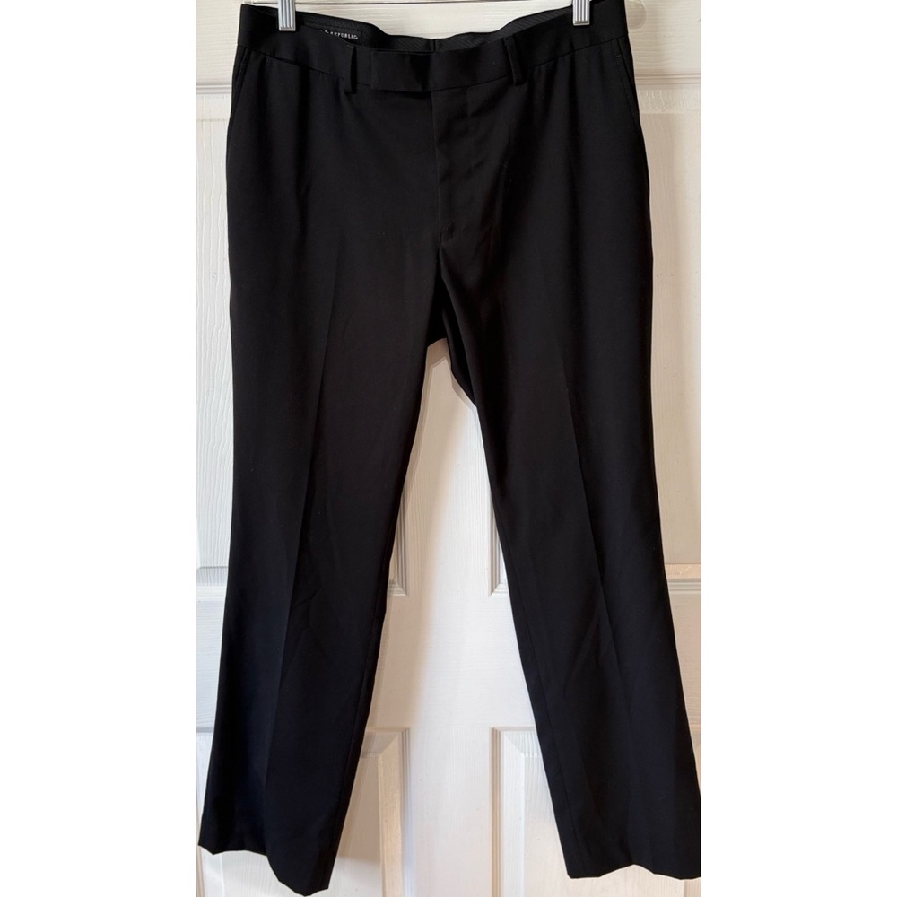 Rock & Republic Men’s Slim Fit Black Trousers Dress Pants 32x30